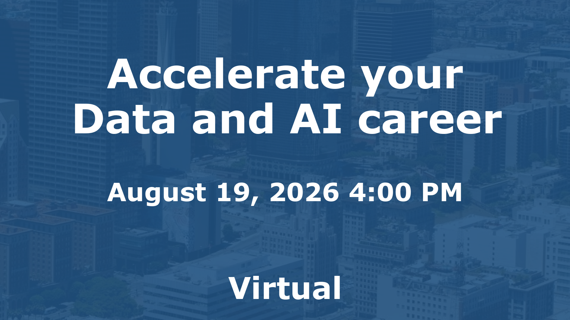 Accelerate your Data and AI career event image